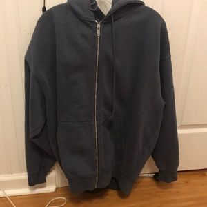 Blue Brandy Melville hoodie zip up with pins